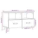 VidaXL Szafka pod TV, biała, 80x36x50 cm, materiał drewnopochodny