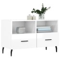 VidaXL Szafka pod TV, biała, wysoki połysk, 80x36x50 cm