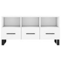 Szafka pod TV, biała, 102x36x50 cm, materiał drewnopochodny Lumarko!