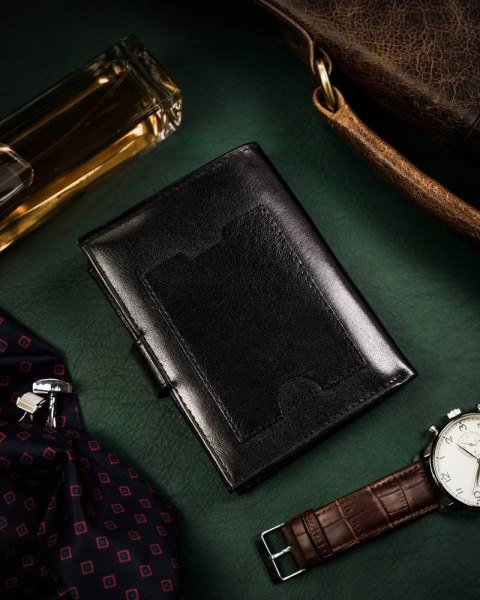 Skórzany portfel męski zapinany na zatrzask — Peterson Lumarko!