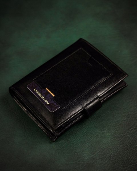 Skórzany portfel męski zapinany na zatrzask — Peterson Lumarko!