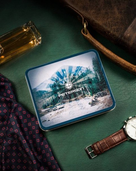 Skórzany portfel męski zapinany na zatrzask — Peterson Lumarko!