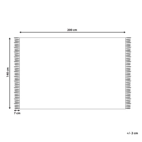 Dywan bawełniany kilim 140 x 200 cm wielokolorowy TARONIK 