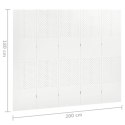 VidaXL Parawan 5-panelowy, biały, 200 x 180 cm, stalowy