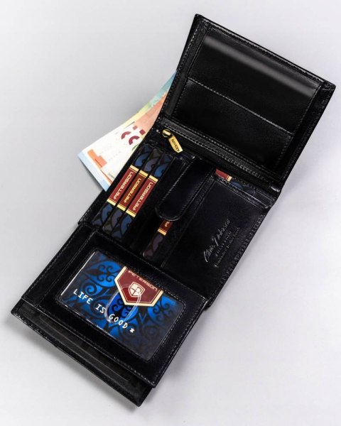 Portfel męski skórzany PTN 22307-VT BLACK Lumarko!