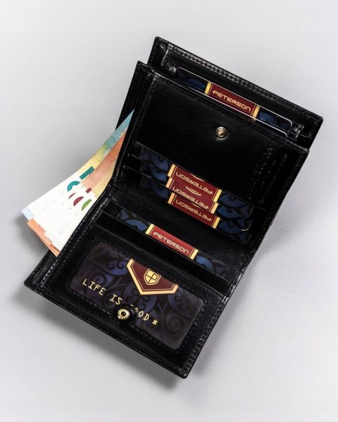 Portfel Męski Skórzany Ptn 22310-vt Black Lumarko!