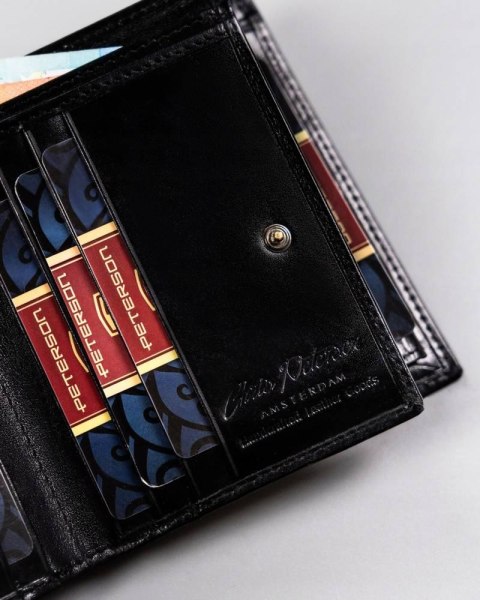 Portfel Męski Skórzany Ptn 22310-vt Black Lumarko!