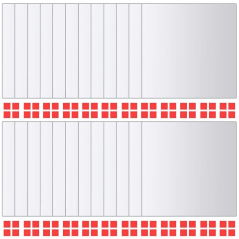VidaXL Kafelki lustrzane, 24 szt., kwadratowe