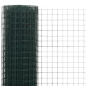 VidaXL Ogrodzenie z siatki, stal i PVC, 10x1,5 m, zielone