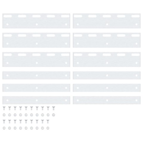 Płytki montażowe, 6 szt., srebrne, 20 cm, stal nierdzewna Lumarko!