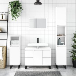 VidaXL Szafka łazienkowa, biała, 80x33x60 cm, materiał drewnopochodny