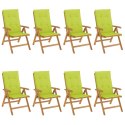 Rozkładane krzesła ogrodowe z poduszkami, 8 szt., drewno tekowe Lumarko!