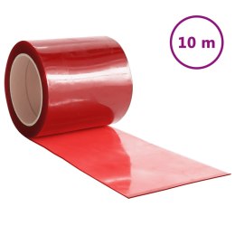 VidaXL Kurtyna paskowa, czerwona, 200 mm x 1,6 mm, 10 m, PVC