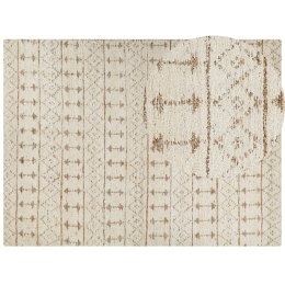 Dywan z tkaniny konopnej 300 x 400 cm beżowy SANAO Lumarko!