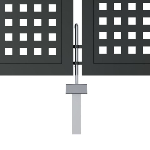VidaXL Brama ogrodowa, antracytowa, 300x225 cm, stal