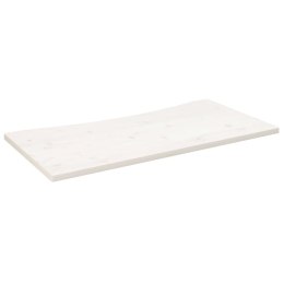 VidaXL Blat biurka, biały, 100x50x2,5 cm, lite drewno sosnowe