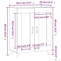 Szafka, biała, 69,5x34x90 cm, materiał drewnopochodny Lumarko!