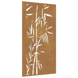 Ogrodowa dekoracja ścienna, 105x55 cm, stal kortenowska, bambus Lumarko!