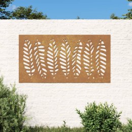 Ogrodowa dekoracja ścienna, 105x55 cm, stal kortenowska, liście Lumarko!