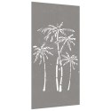 Ogrodowa dekoracja ścienna, 105x55 cm, stal kortenowska, palmy Lumarko!