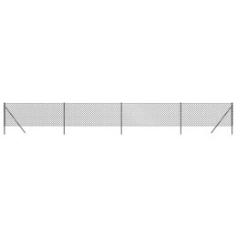 VidaXL Ogrodzenie z siatki, antracytowe, 0,8x10 m
