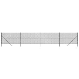 VidaXL Ogrodzenie z siatki, antracytowe, 1,4x10 m
