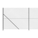 VidaXL Ogrodzenie z siatki, ze stopami słupków, antracytowe, 2,2x10 m