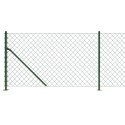 VidaXL Ogrodzenie z siatki, ze stopami słupków, zielone, 1,1x25 m