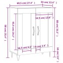 VidaXL Szafka, brązowy dąb, 69,5x34x90 cm, materiał drewnopochodny