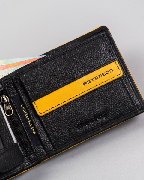 Skórzany, ażurowy portfel męski — Peterson Lumarko!