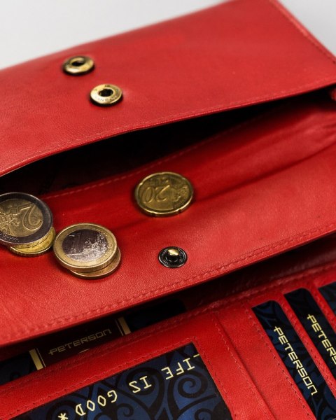 Skórzany portfel damski na karty — Peterson Lumarko!