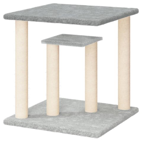 VidaXL Drapak dla kota z platformami, jasnoszary, 50 cm