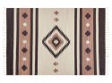 Dywan bawełniany kilim 140 x 200 cm beżowo-brązowy ARAGATS Lumarko!