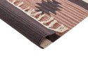 Dywan bawełniany kilim 140 x 200 cm beżowo-brązowy ARAGATS Lumarko!