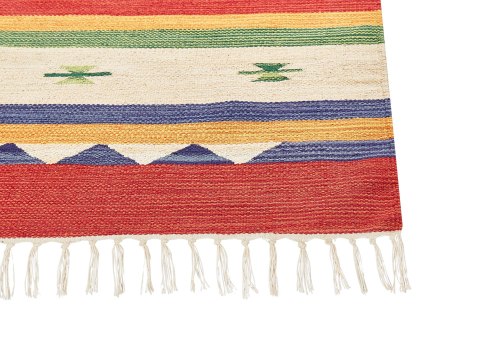 Dywan bawełniany kilim 80 x 150 cm wielokolorowy ALAPARS
