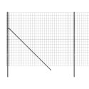 VidaXL Ogrodzenie z siatki drucianej, antracytowe, 1,4x10 m