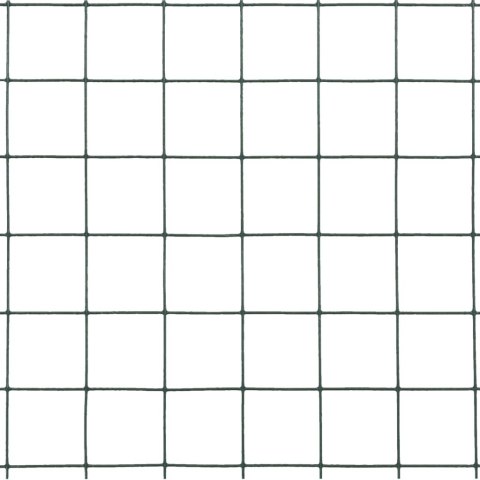 VidaXL Ogrodzenie z siatki, stal i PVC, 10x0,5 m, zielone