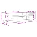 Szafka pod TV VIGO, szara, 156x40x40 cm, lite drewno sosnowe Lumarko!