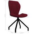 Krzesła stołowe, 2 szt., winna czerwień, obite sztuczną skórą Lumarko!