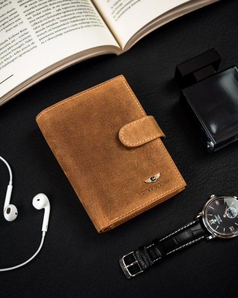 Skórzany portfel z zapinką na zatrzask — Peterson Lumarko!