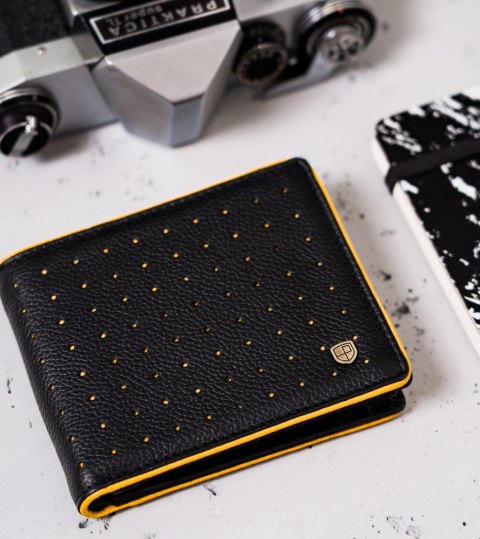 Skórzany, sportowy portfel męski z ochroną kart RFID — Peterson Lumarko!