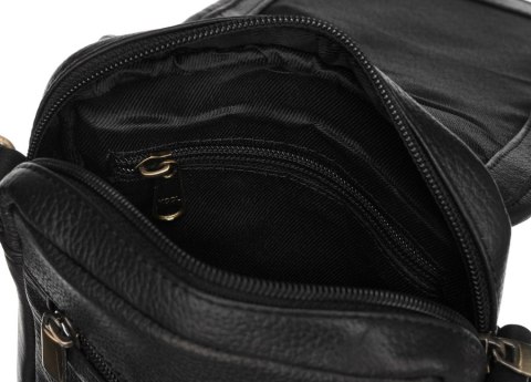 Skórzana listonoszka męska z kieszonkami — Peterson Lumarko!