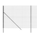 VidaXL Ogrodzenie z siatki drucianej, antracytowe, 1,8x25 m