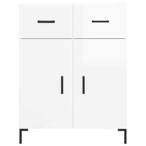 VidaXL Szafka, biała, połysk, 69,5x34x90 cm, materiał drewnopochodny