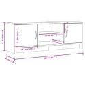 VidaXL Szafka pod TV, biała, 102x30x37,5 cm, materiał drewnopochodny