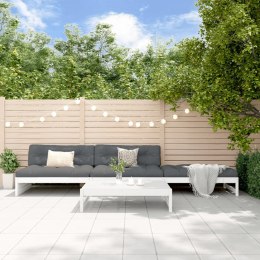 VidaXL 4-cz. zestaw wypoczynkowy do ogrodu, poduszki, biały, drewno