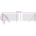 VidaXL Ogrodzenie z siatki drucianej, antracytowe, 1x25 m