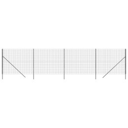 VidaXL Ogrodzenie z siatki drucianej, antracytowe, 2,2x10 m