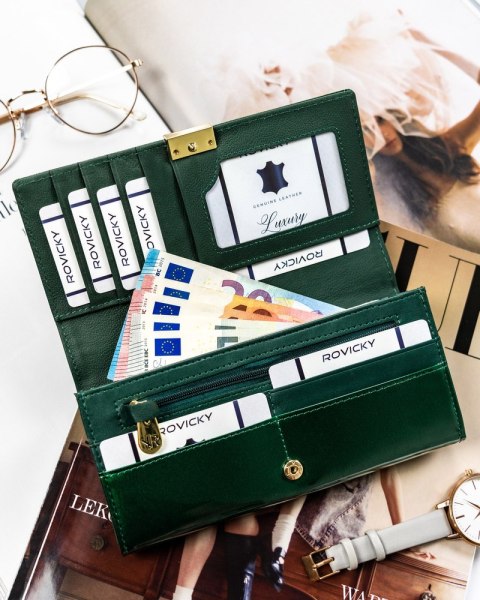 Lakierowany portfel damski na karty — Rovicky Lumarko!