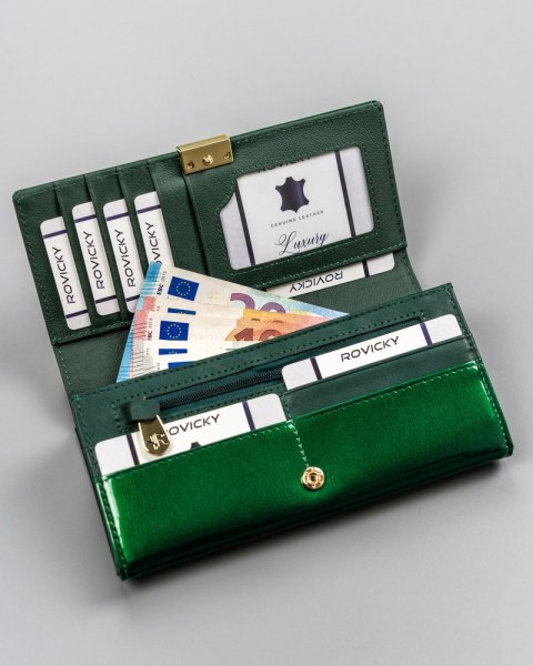 Lakierowany portfel damski na karty — Rovicky Lumarko!